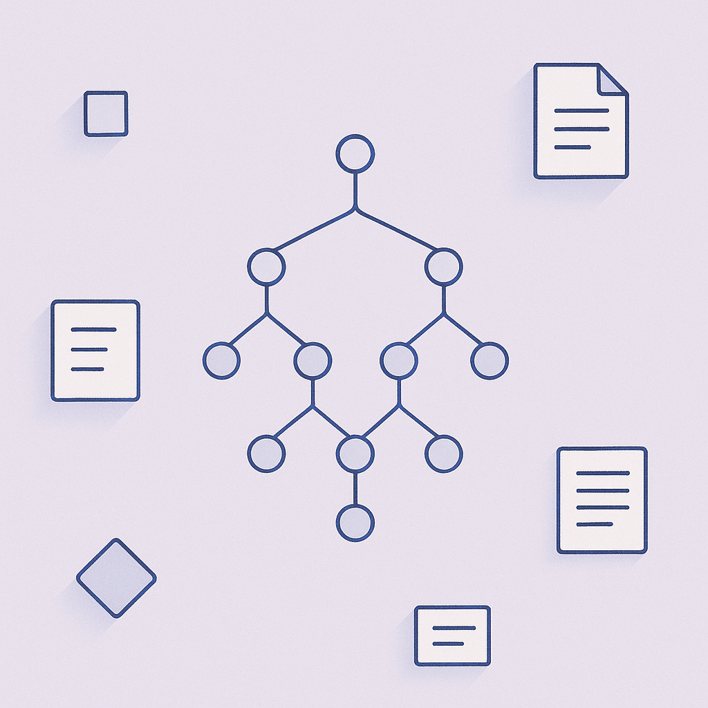 Open notebook with hand-drawn flowchart — representing automation rule design